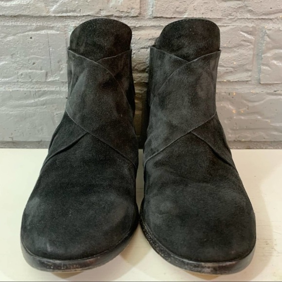 Eileen‎ Fisher Irwin Distressed Suede size 6.5 Black Dressy casual Booties - Picture 6 of 8